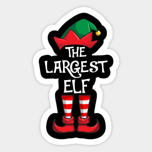 Largest Elf Matching Family Christmas Sticker